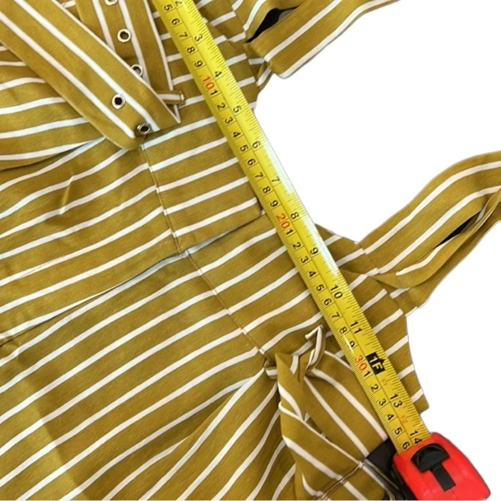 NWOT APeach Mustard Colored High Waisted Jumpsuit - Picture 6 of 13